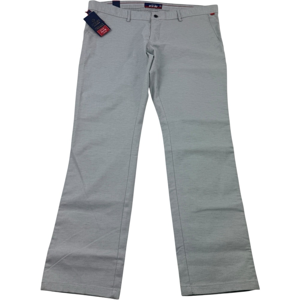 Atelier Gray Lino Lycra Slim Fit Flat Front‎ Pants Men's Size 42x33 NWT